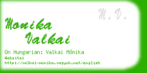 monika valkai business card