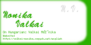 monika valkai business card